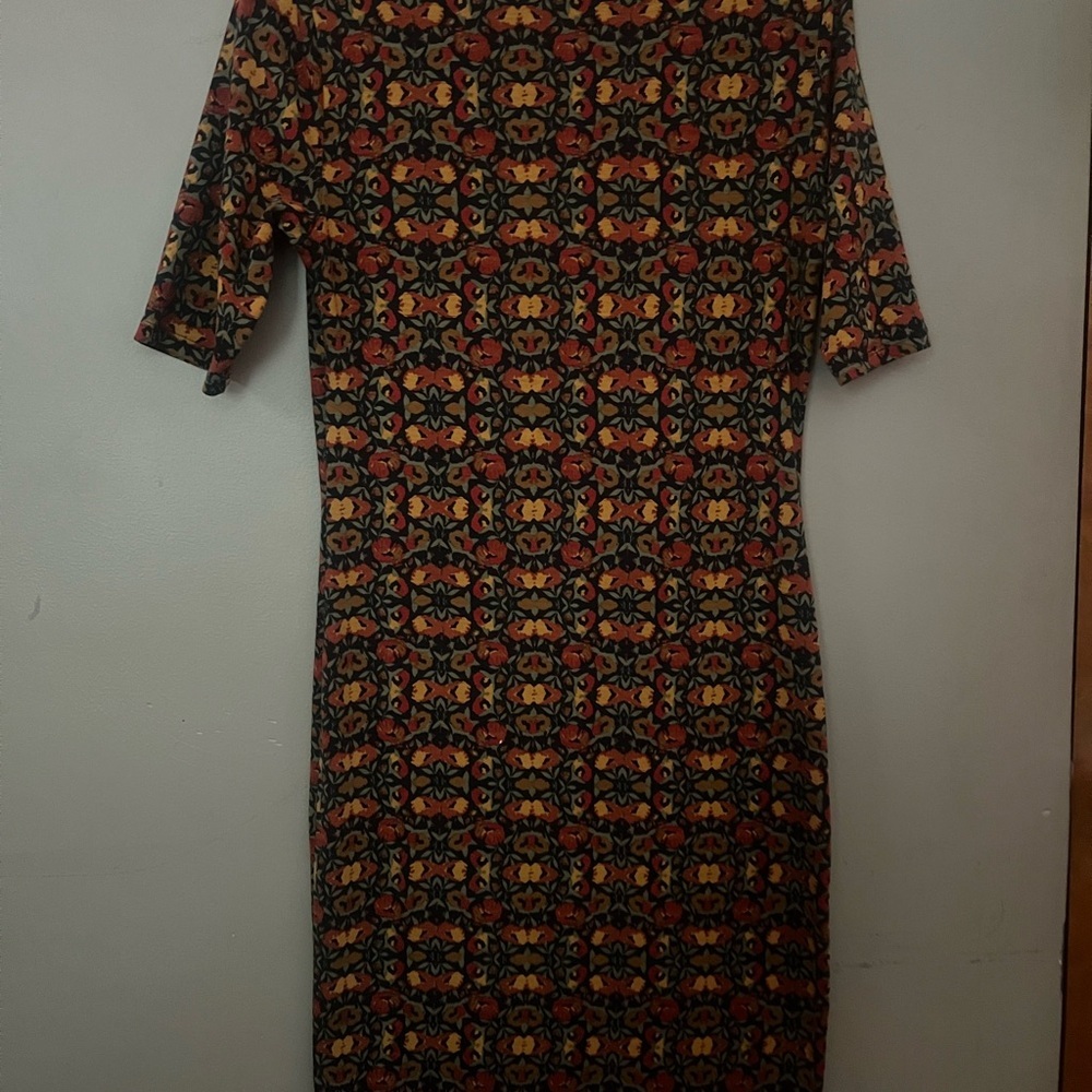 LuLaRoe Vibrant Patterned Long Sleeve Dress